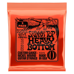 Ernie Ball 3215 3-pack Skinny Top Heavy Bottom